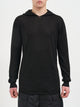 Rick Owens Oversized Ls Hoodie Black Sweater
