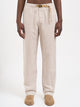 White Sand Lyocell And Linen Pants