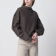 6397 Black Draped Sweatshirt