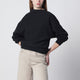 6397 Black Draped Sweatshirt