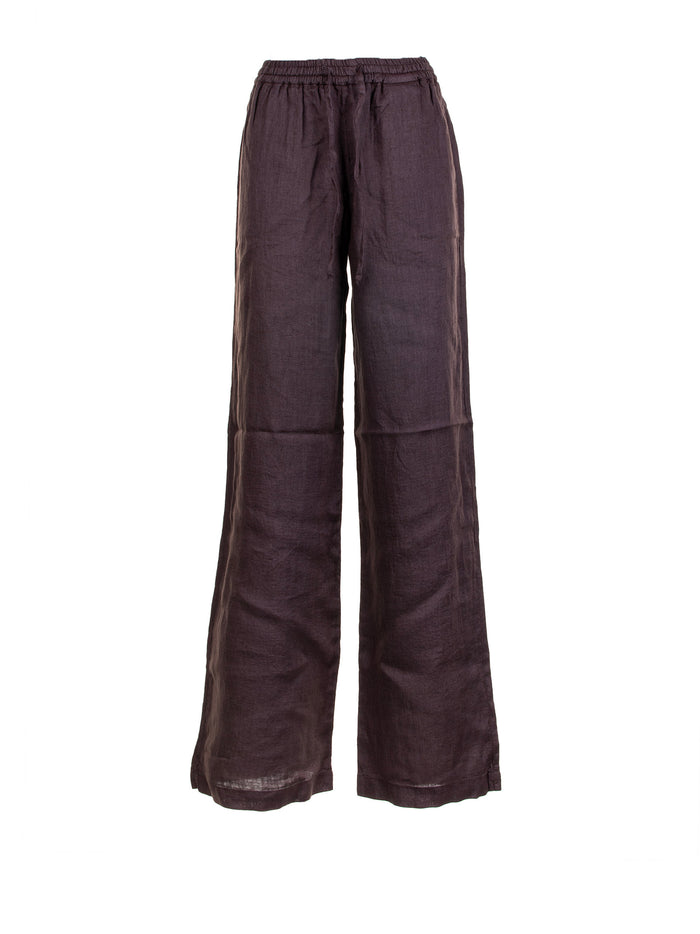Fay High-Waisted Trousers Brown
