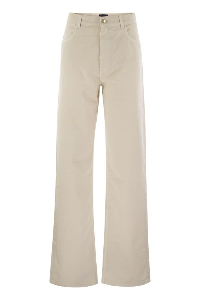 Fay 5-Pocket Trousers In Stretch Cotton Drill