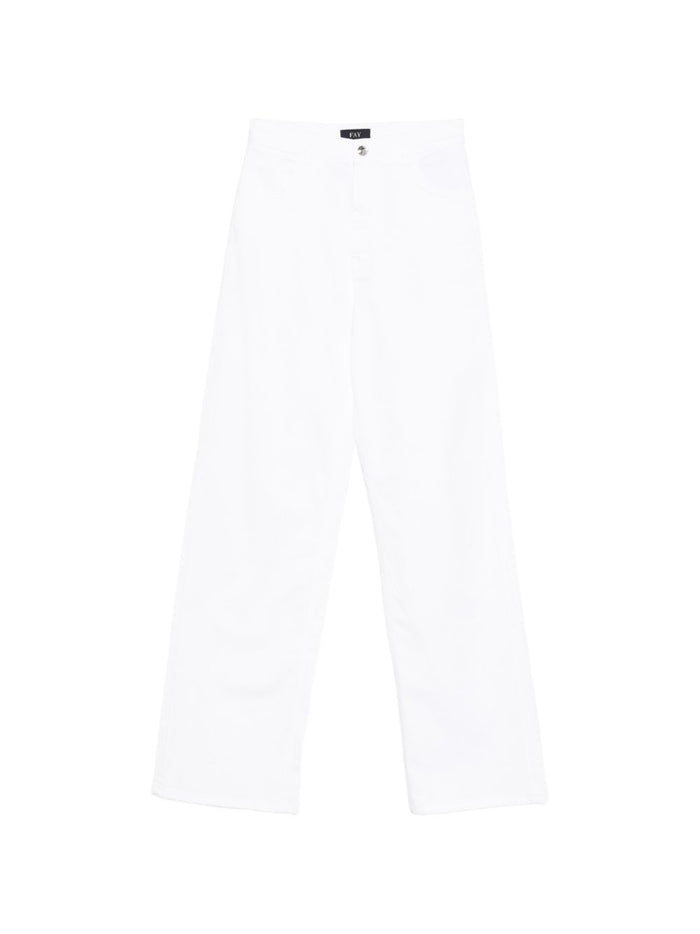 Fay White Fay Jeans Material