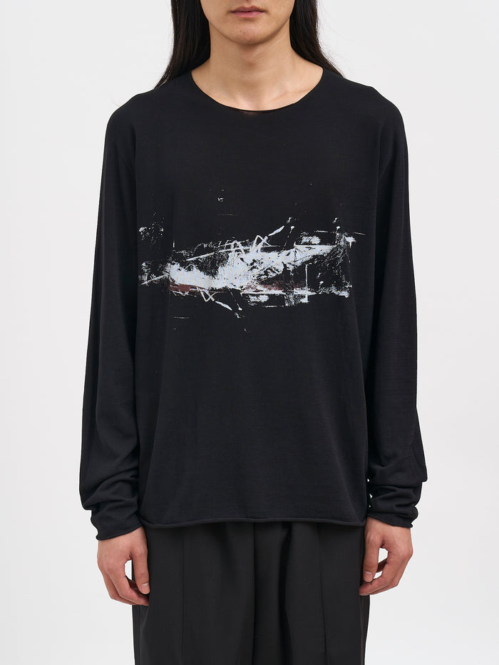 Isabel Benenato Cotton Sweater With Print