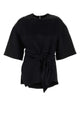 Nanushka Black Satin Besia T-Shirt