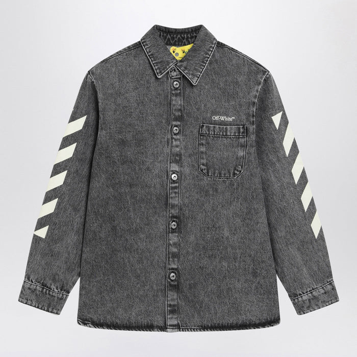 Off-White™ Grey Denim Diagonal Shirt