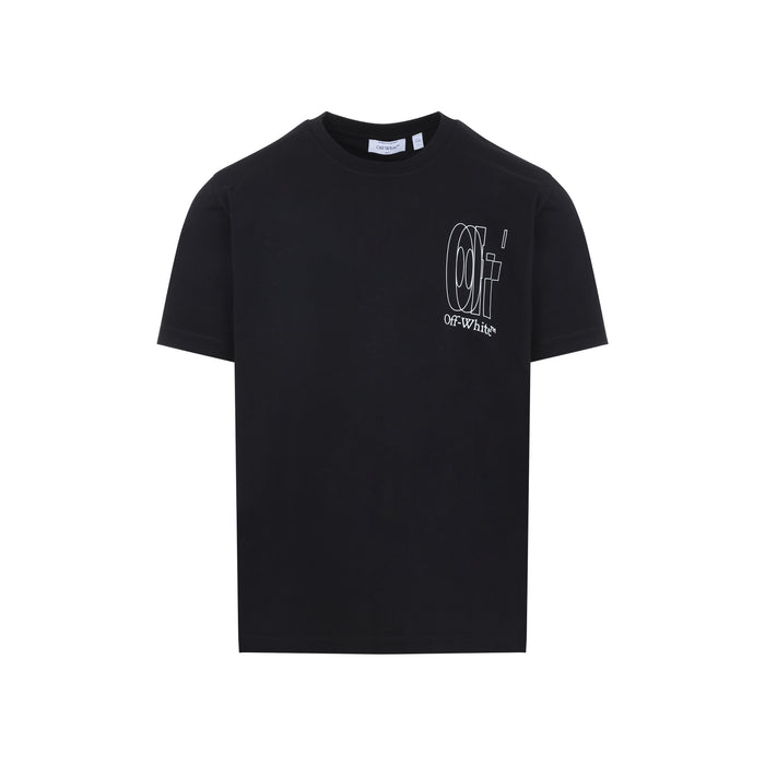 Off-White Black Big Double Arrow Cotton T-Shirt