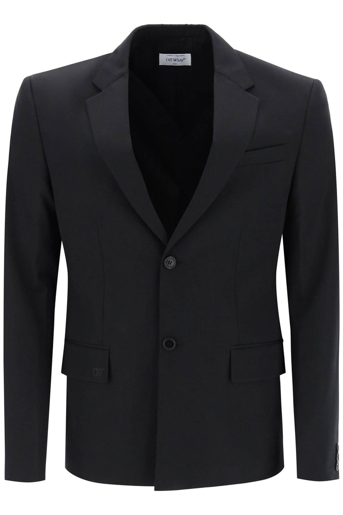 Off-White Single-Breasted Virgin Wool Jacket