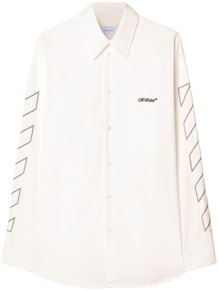 Off-White Pure Cotton Elegant Shirt