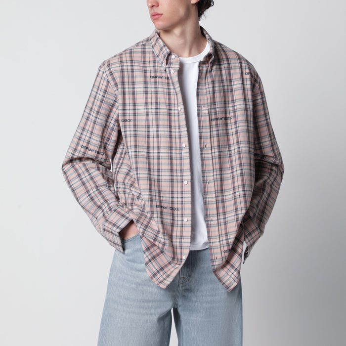 Off-White™ Pink Check-Pattern Shirt With Logos
