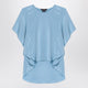 Max Mara Pianoforte Light Blue Flowy Silk Blouse