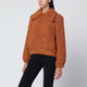 Patou Pumpkin-Coloured Faux Fur Bomber Jacket
