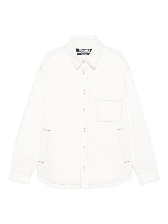Jacquemus Shirt Jacket With Contrast Stitching