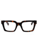 Off-White Shiny Dark Havana Acetate Glasses