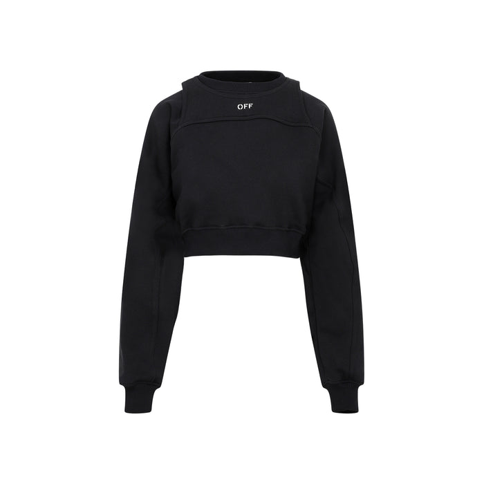 Off-White Black Cotton Sweatshirt