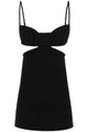 Off-White Off White Cut Out Ribbed Mini Dress