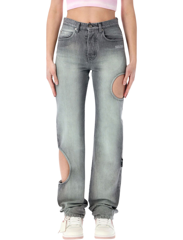 Off-White Off-White New Meteor Grey Denim Pants