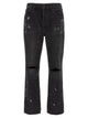 Purple 'P011 Knee Slit Paint' Jeans