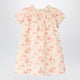 Bonpoint Sidwell Dress In Ecru With Print In Organic Cotton