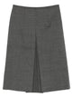 Prada Dark Grey Wool Skirt