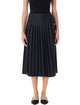 Prada Pleated Wool Flannel Skirt