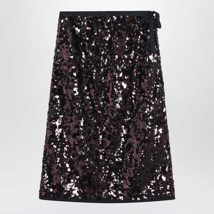 Prada Plum-Coloured Sequined Skirt