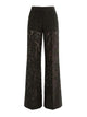 Anissa Kermiche Black Polyester Viscose Elastan Pants