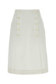Prada White Gabardine Skirt
