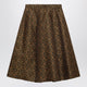 Prada Military Green Floral Skirt