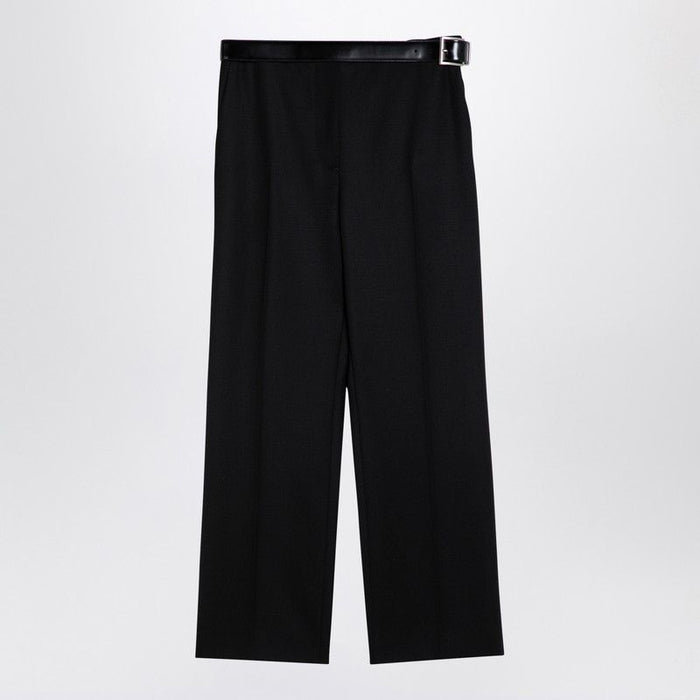 Prada Black Gabardine Trousers With Belt