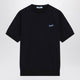 Prada Blue Silkblend Sweater With Logo