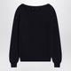 Prada Blue Cotton Sweater With Geometric Details