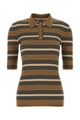 Prada Embroidered Stretch Cotton Blend Polo Shirt