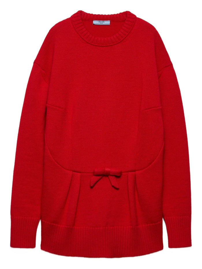 Prada Red Fabric Crewneck
