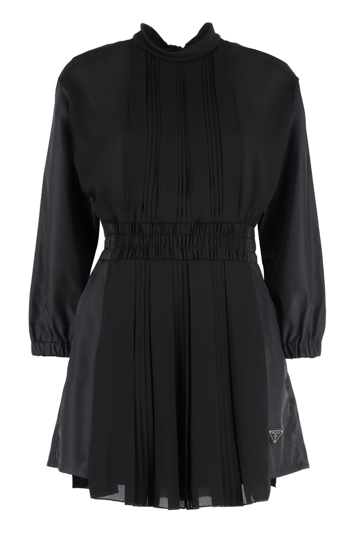 Prada Black Re-Nylon And Crepe Jumpsuit