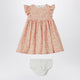 Il Gufo Apricot Dress With Culotte In Liberty Fabric