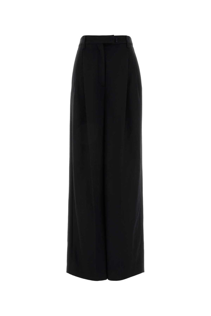Prada Black Cashmere Wide-Leg Pant