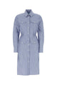 Prada Embroidered Chambray Shirt Dress