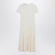 Prada Ivory Dress In Damask Silk Blend