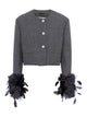 Prada Cropped Jacket With Feather