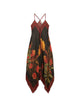 Blumarine Black Orange Silk Dresses