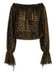 Blumarine Print Chiffon Top