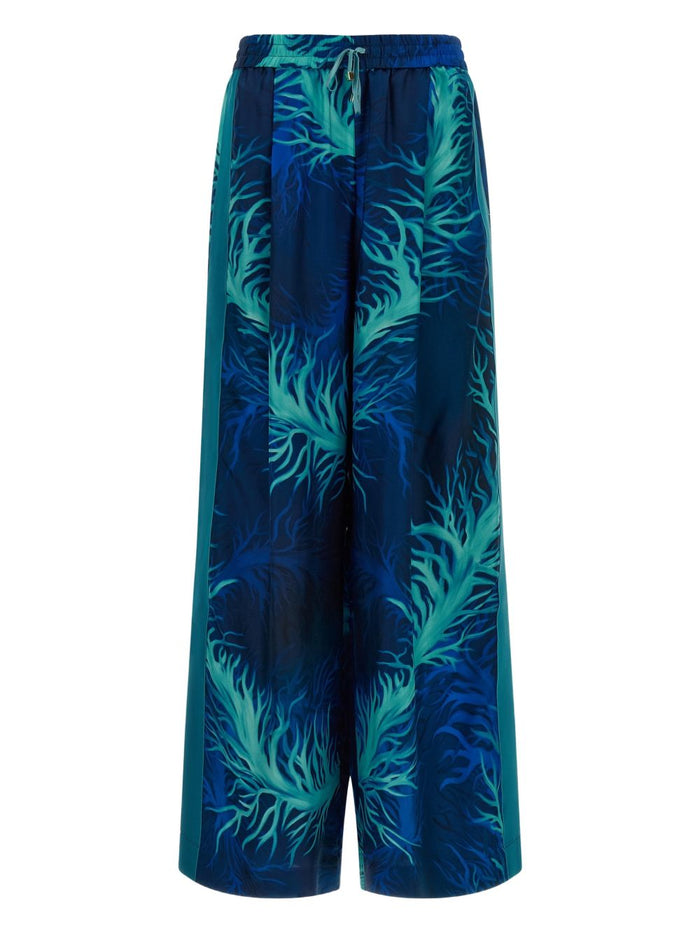 F.r.s For Restless Sleepers Printed Silk Trousers