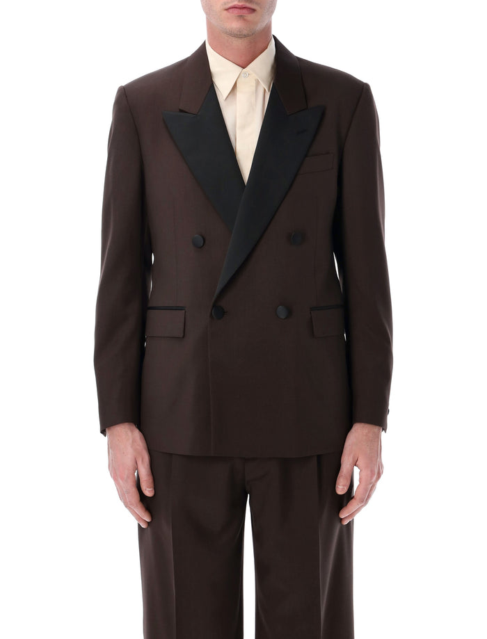 Lardini Lardini Soirée Wool Double-Breasted Smoking Jacket