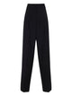 The Frankie Shop Black Lyocell Rayon Wool Trousers