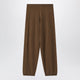 The Frankie Shop Olia Knit Wool-Blend Knit Joggers In Dark Camel
