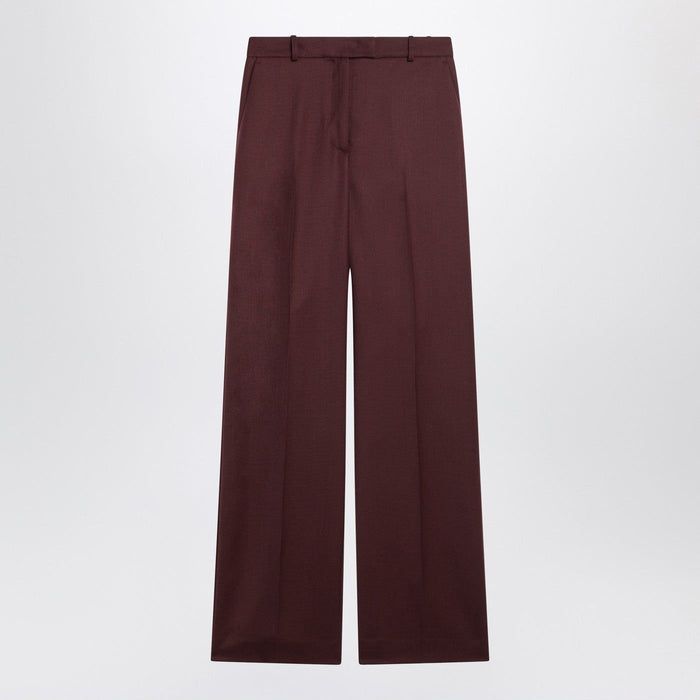 The Frankie Shop Lenora Burgundy Woolblend Trousers