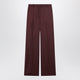 The Frankie Shop Lenora Burgundy Wool-Blend Trousers