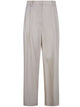 The Frankie Shop "Marfa Fluid" Twill Pleated Trousers