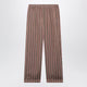 The Frankie Shop Brown Striped Viscose And Silk Shorts